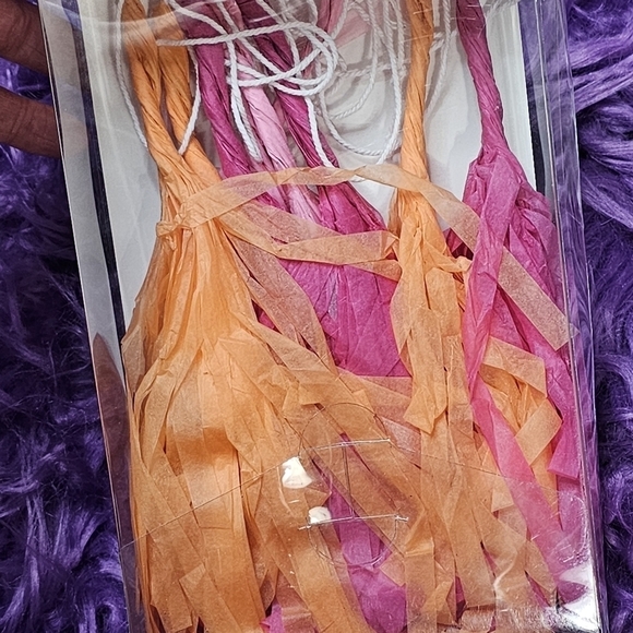 Spritz Pink & Orange Party Tassel Garland - Picture 4 of 4